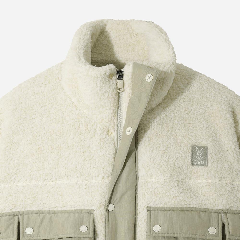Dod Bark Fleece Utility Jacket (Ivory)