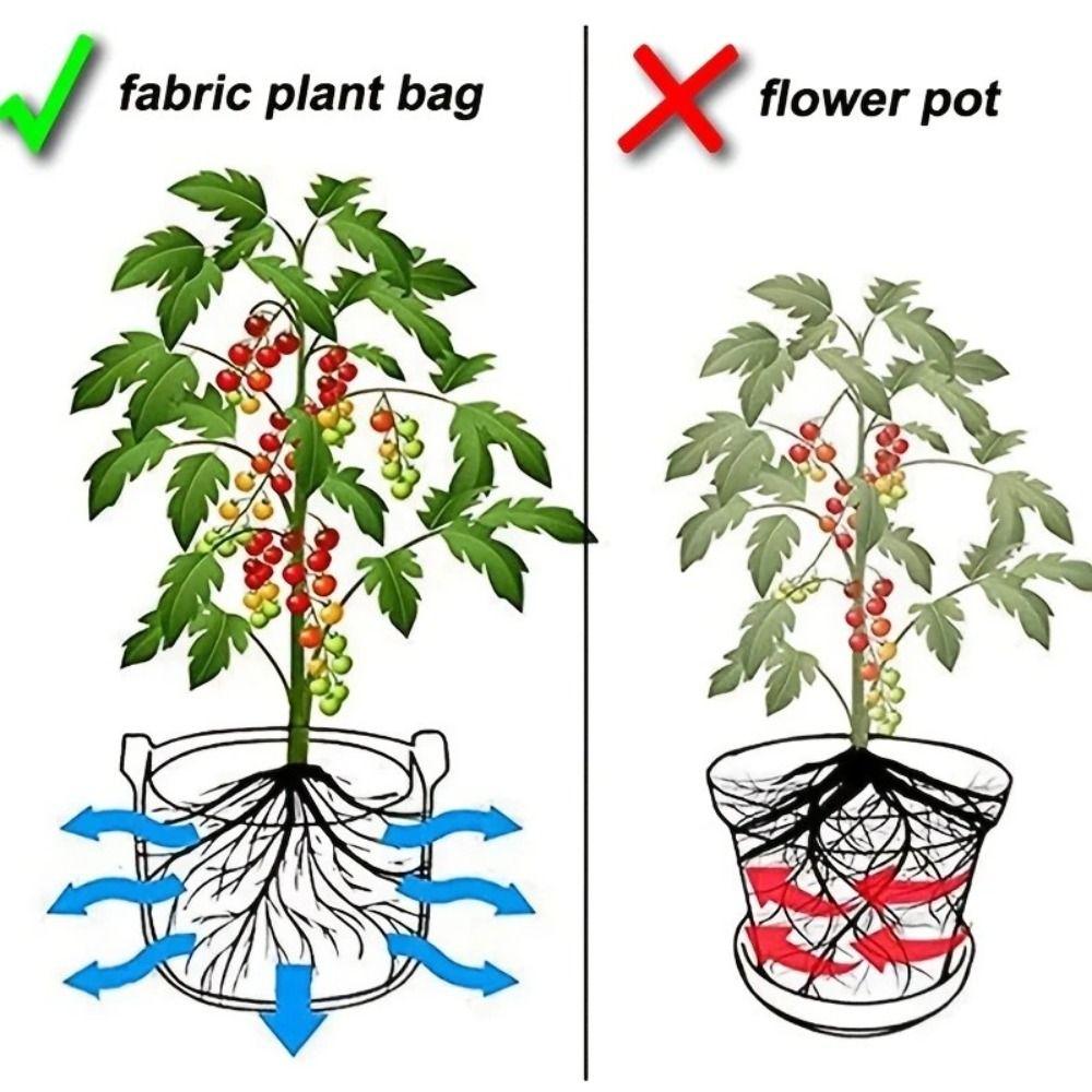 1/3/5/7/10 Gallon 1/3/5/7/10 Gallon Grow Bag Felt Planting Container Garden Planting Bag  Outdoor