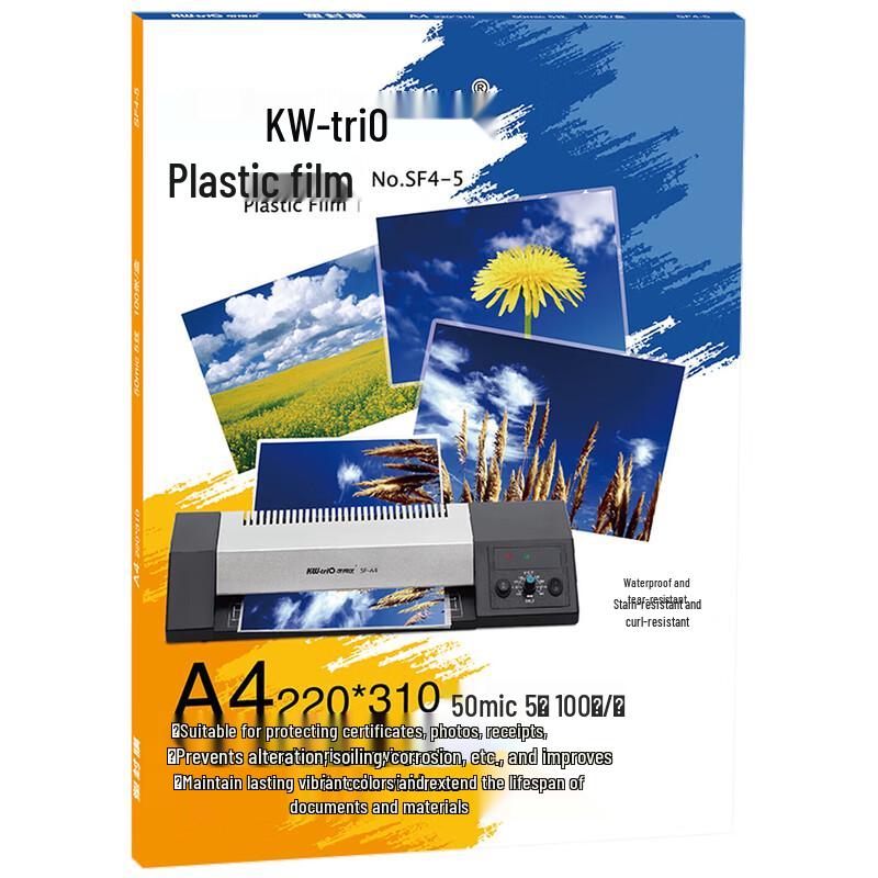 KW-triO Transparent A4 Laminating Film CN plug (adapter included)