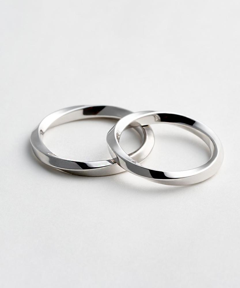 Lloyd Slim Wave 925 Silver Couple Ring/Friendship Ring Lrs26001S
