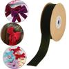 Velvet Ribbon with Spool Flocking Ribbons Florist Ribbon Single Face Velvet Ribbon Roll for Gift Wrapping Birthday Invitation