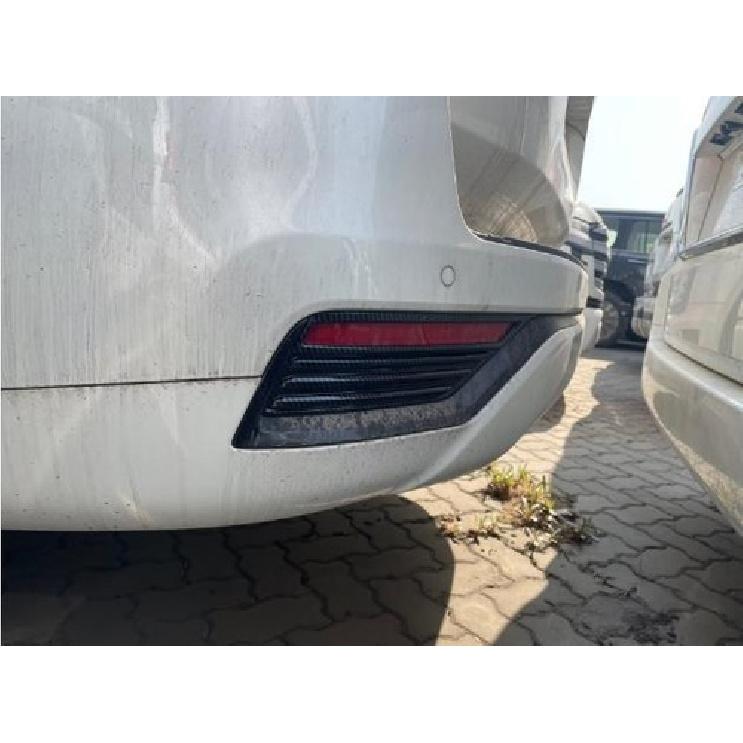 Carbon Fiber 2X Rear Fog Lamp Light Cover Trim For Toyota Land Cruiser 2022 2023