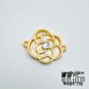 European Retro Copper-Plated Real Gold Pendant Jewelry with Mother of Pearl Double Pendant for Women