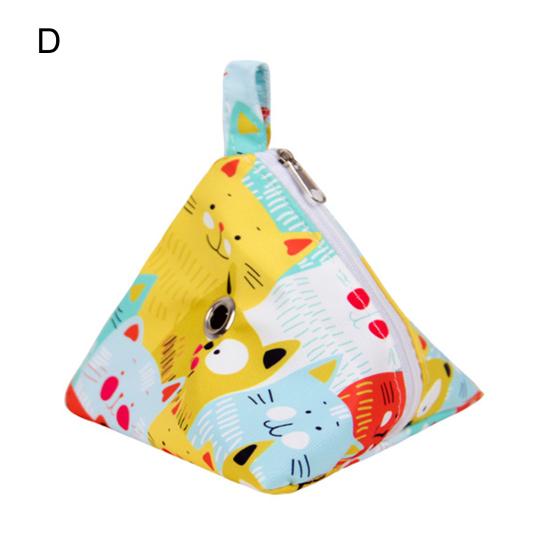 Trasportino per piccoli animali, con stampa alla moda, fori traspiranti, portatile, triangolare, per criceti, da viaggio