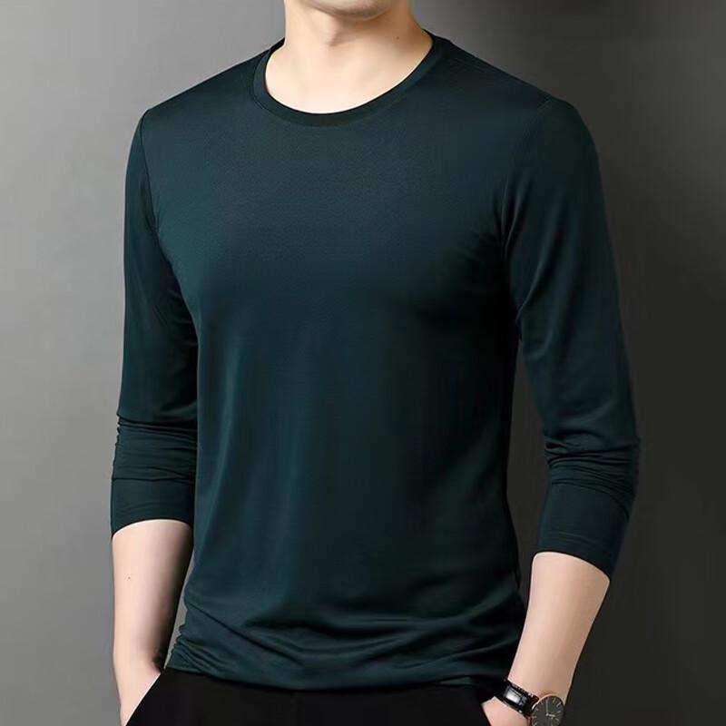 Raphenny Men's Modal Long Sleeve Crew Neck Top