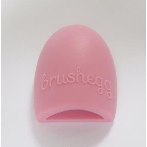Accessoire nettoyage pinceaux - Brush Egg - ROSE - 100% Silicone - Utilisation facile - Couleur rose