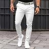 Muži Jednobarevný oblek Dlouhé kalhoty Středně vyvýšené Šikmé kapsy Zip Fly Slim Fit Business Kancelářské kalhoty Jemné šití Kalhoty Pracovní oděvy