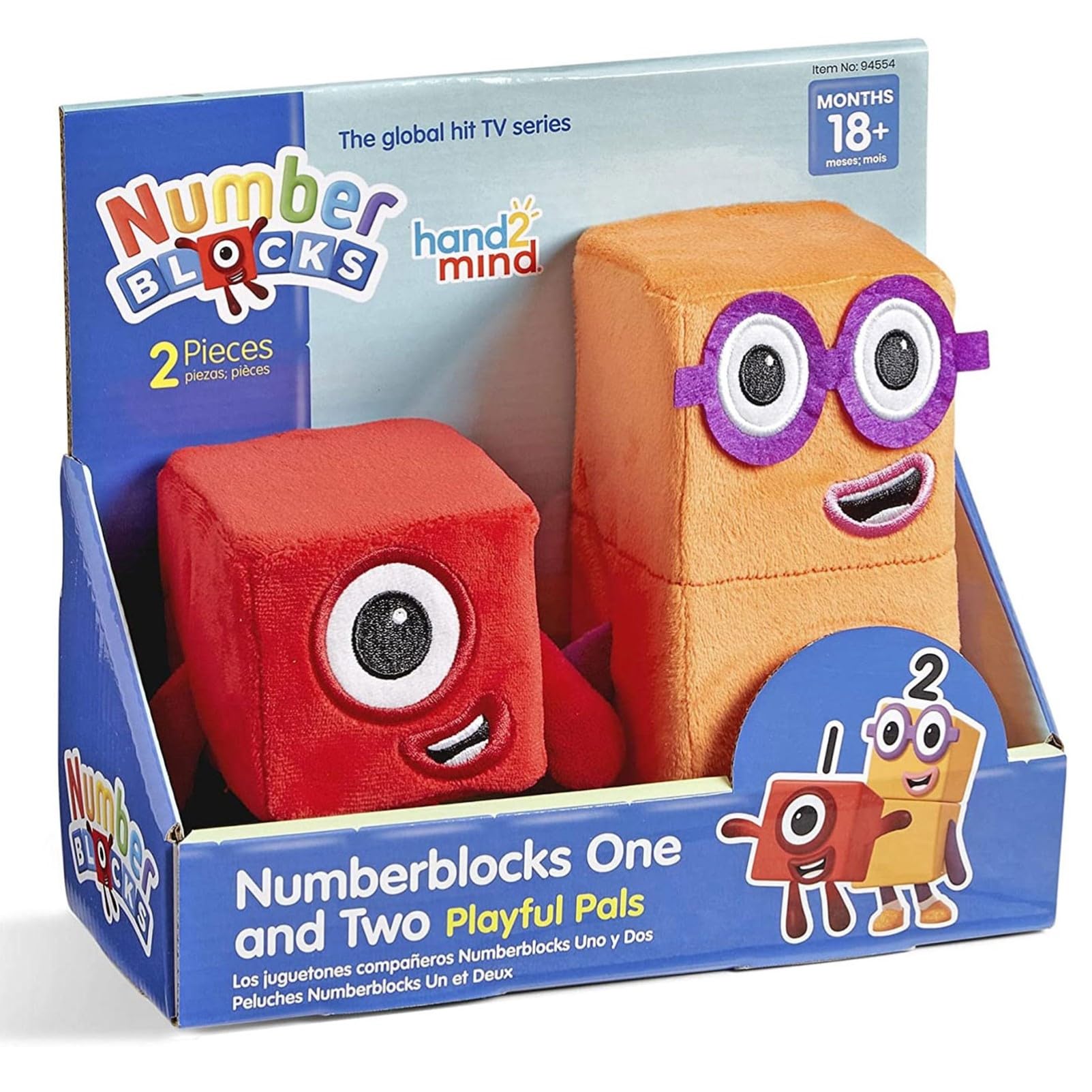 

Плюшевые персонажи Numberblocks Лучшие друзья Один Оригинальная игрушка, и Два, 94554,