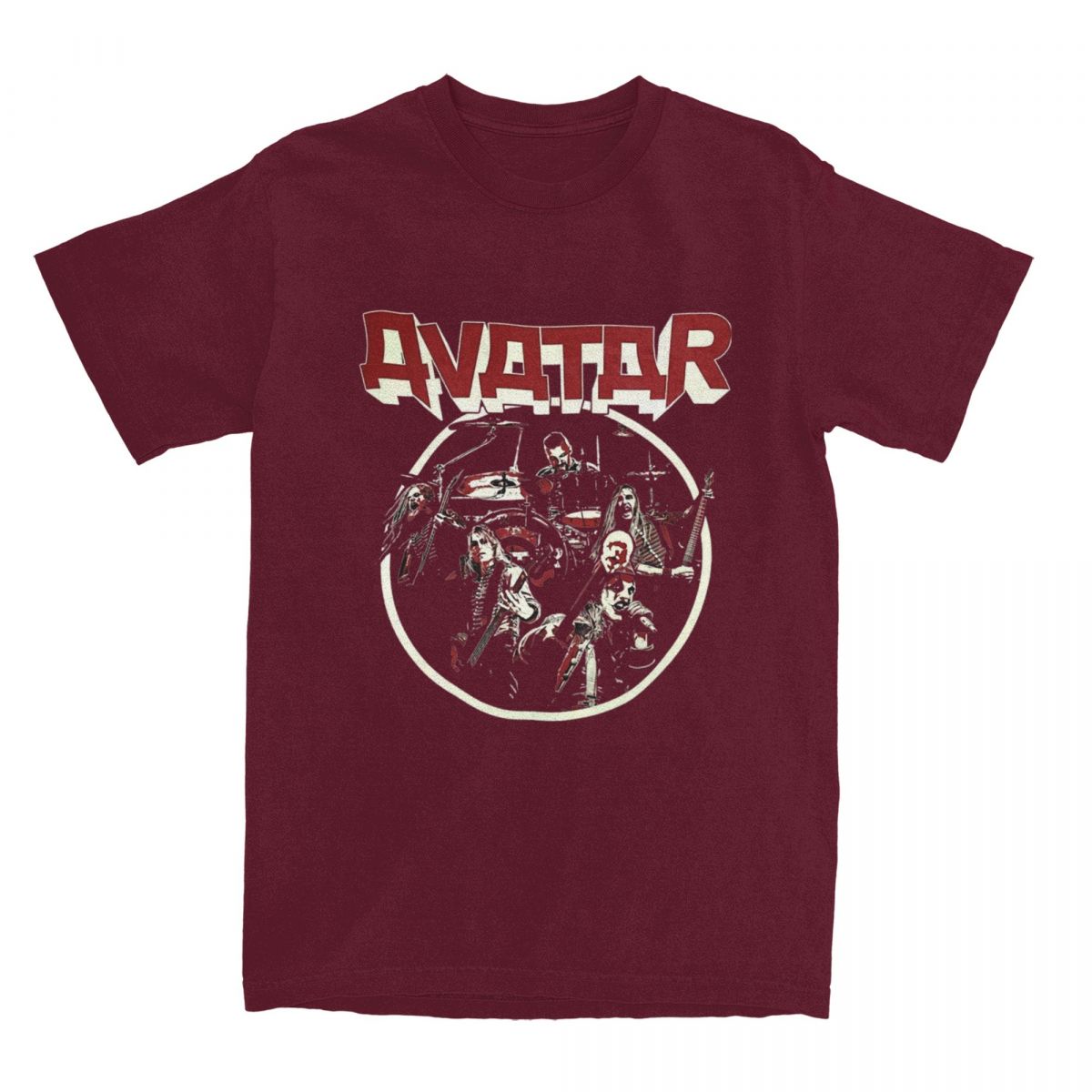 

Мерч гурту Аватар Футболка Чоловіча Жіноча Дивовижна Бавовняна З Графічним Принтом Одяг XXXXXL бордовий
