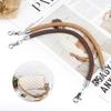 45cm PU-Leder geflochtene Seilgriffe für Handtasche Umhängetasche Riemen DIY Handgefertigte Geldbörsen Zubehör Silberfarbene Metallhaken Schnalle