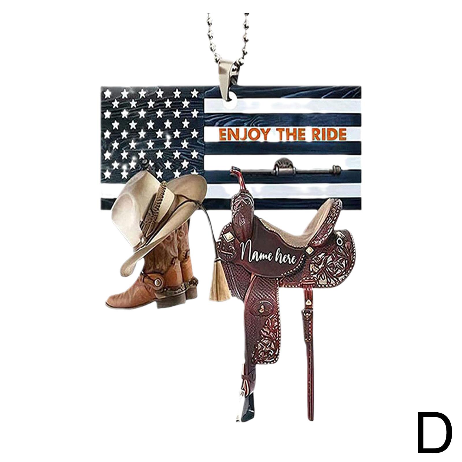 

Arcylic Cowboy Hangings Украшение для автомобиля Персонализированные сапоги и шляпа Cowboy Hangings Украшение для рождественской елки для девушки-ковбоя