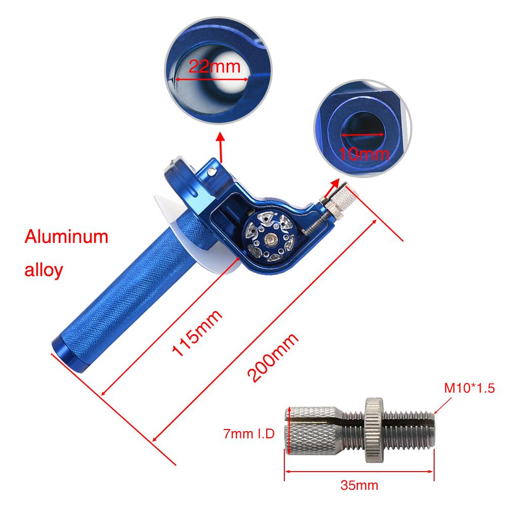 ZSDTRP CNC Aluminum Motorcycle 22mm Throttle Grips Settle Twist Gas Throttle Handle For Kawasaki Yamaha Dirt Pit Bike Universal