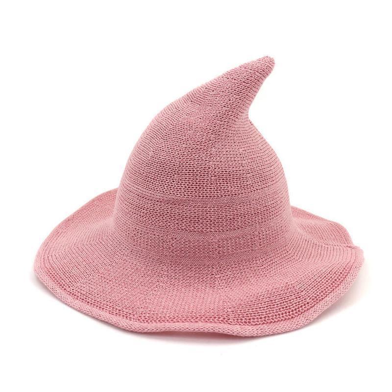 Cappello da Strega da Donna Vintage per Costume Cappello in Lana Lavorata a Maglia Festa Coseplay Maschera Cappello da Strega Decorazione Prop di Halloween