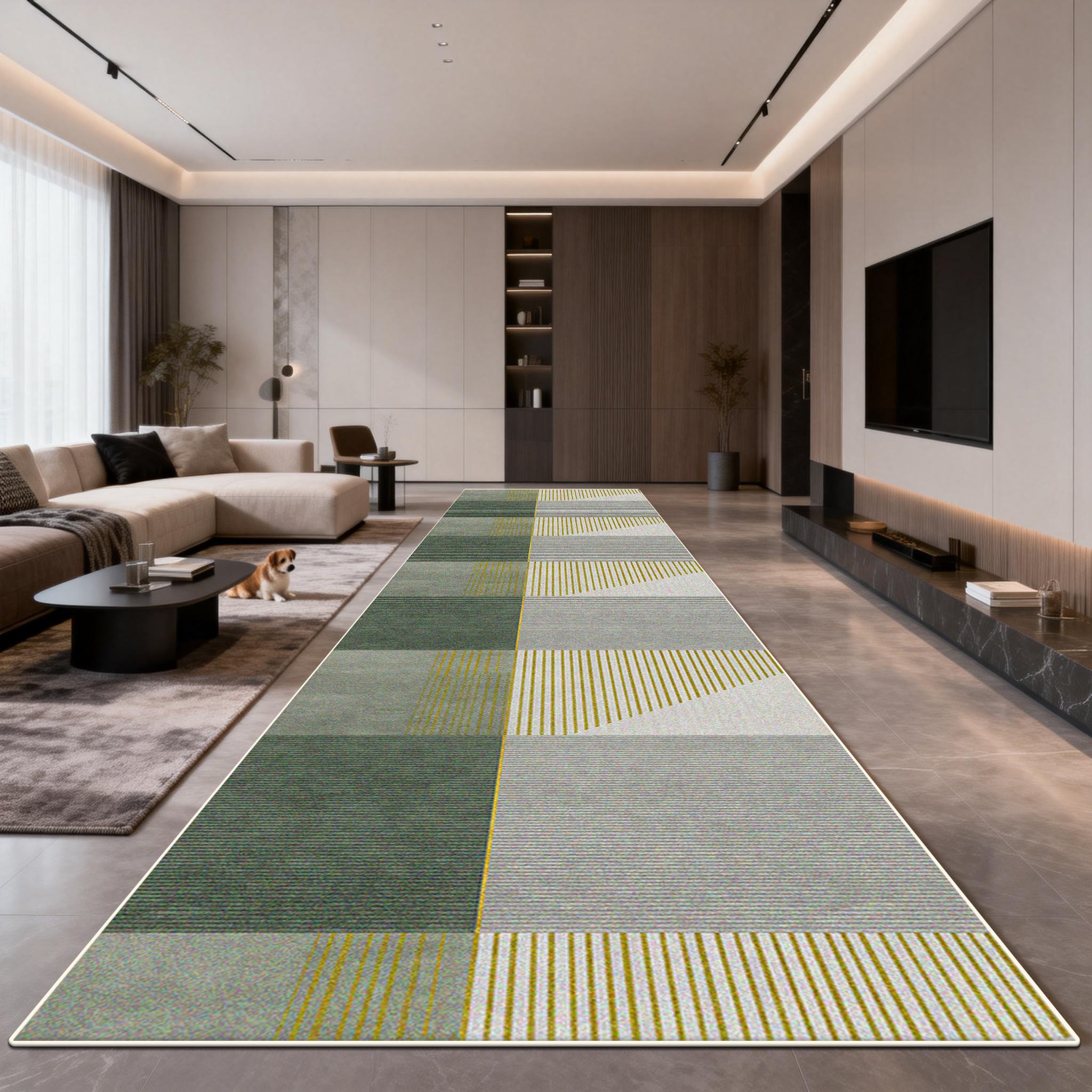 

Abstract Light Luxury Runner Carpets Easy Clean Doorway Decor Floor Mat Room Aesthetic Decoration Non-slip Hallway Rug Washable 50x120cm