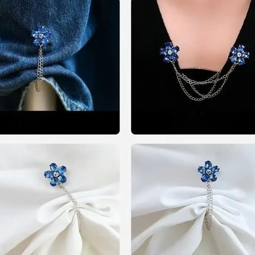 Adjustable Chain Metal Buttons Clip Seam Free Cuff Fixing Magnet Pin Clothing Magnetic Clasp  Pants