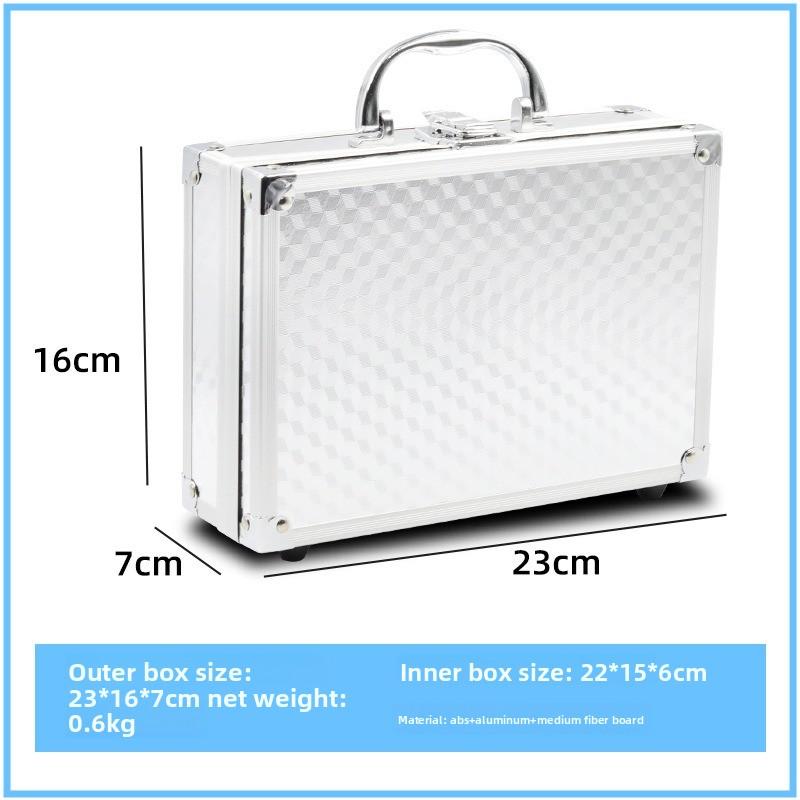 

Aluminum Alloy Key Box Workstation Tool Box Hard Carrying Briefcase with Locking System for Men s Workstation Briefcase срібний