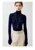 Women's High Neck Seamless Wool Sweater - Autumn/Winter Knit Base Layer