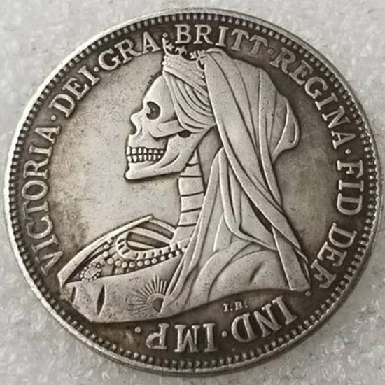 Antique Wanderer Coin in Aged Silver, #868