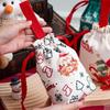 Cartoon Christmas Drawstring Apple Gift Bag Candy Cookie Packaging Bag Creativity Canvas Bag Christmas Party Decoration Kids