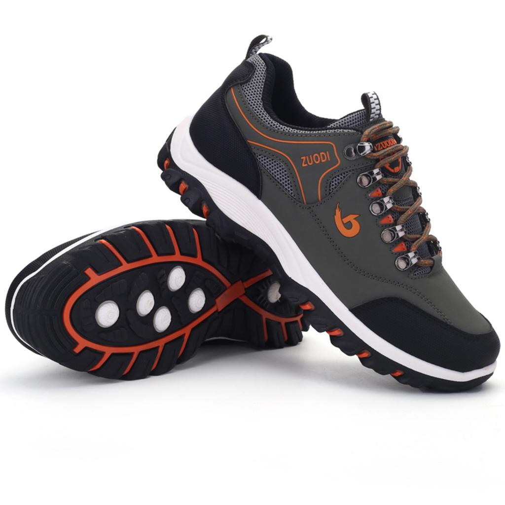 Autumn And Winter Models, Men's Waterproof Hiking Shoes, Outdoor PU Leather Sports Shoes, Wear-Resistant, Walking, Tactical