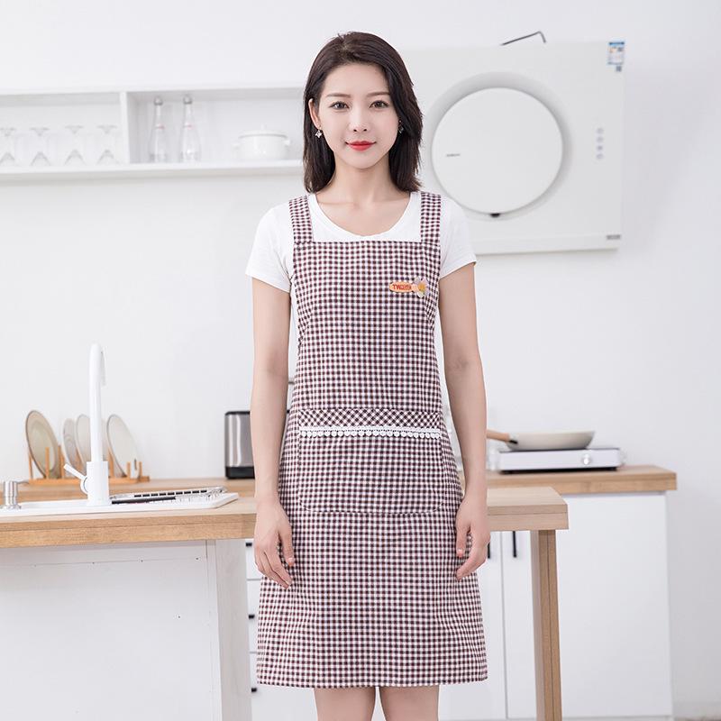 Breathable Korean Style Oil & Stain-Proof Apron with Fashion Straps