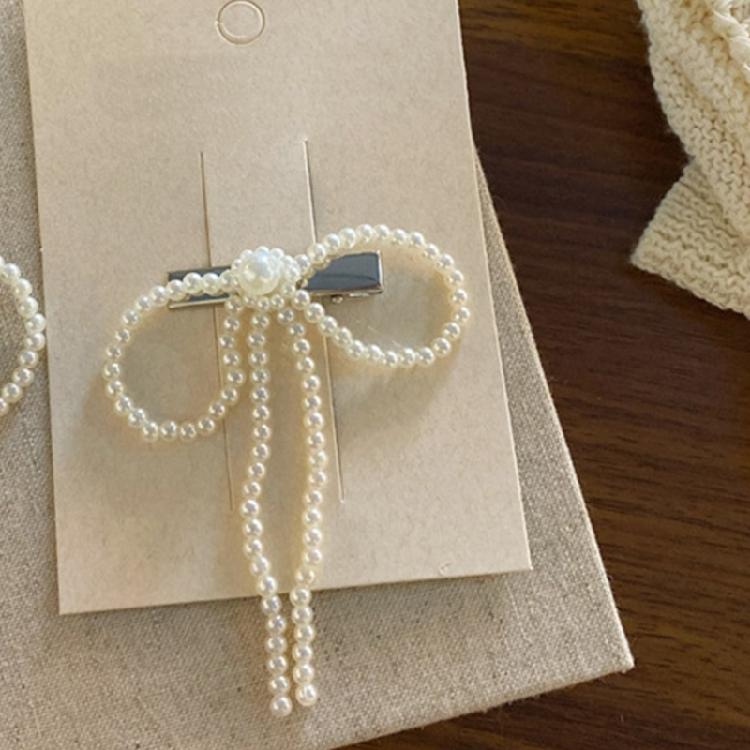 2PCS Hair Clip Artificial Pearls Flower Hairpin Side Bangs Clip Shopping Sidepin Side Pin Lady Hair Styling Tool