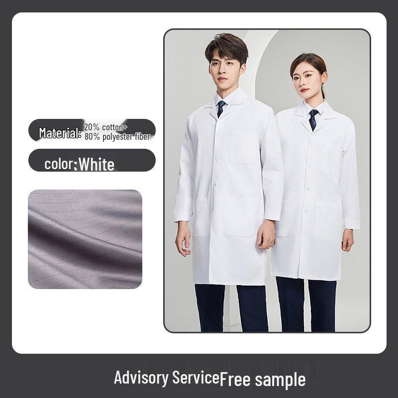 Men's Anti-Static Wear-Resistant Work Coat - Mid-Length, Thickened for Labor Protection