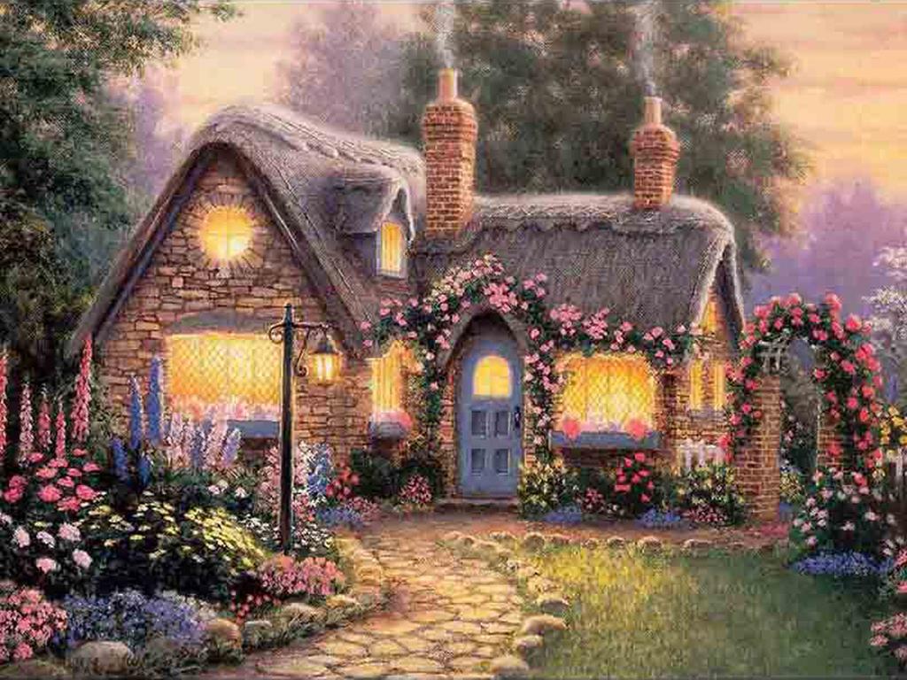 Diy Diamond Embroidery 5D Landscape Forest Hut Cross Stitch Riverside Path Round Diamond Painting Mosaic New Year Gift