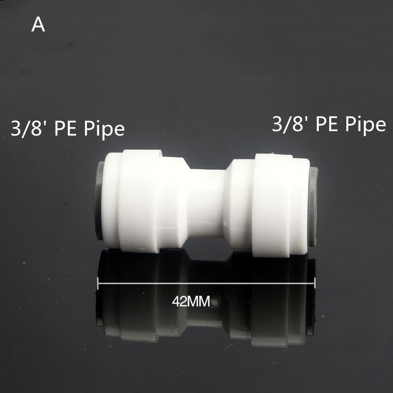 1 bucată fitinguri pentru țevi RO cu osmoză inversă Sistem de apă 3/8' până la 3/8" OD Furtun / 1/4' până la 3/8' OD Furtun pentru purificator de apă Filtru fără card