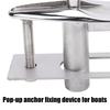 6inch Pull Up Cleat Stainless Retractable Heavy Duty Flush Mount Deck Boat Cleats with Backing Plate and Nuts Rustproof