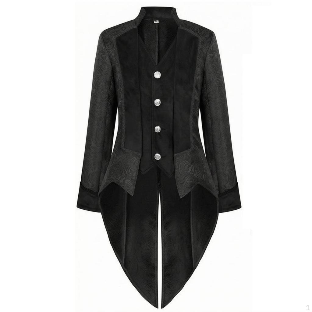Historic Frock Coat | Ornate Floral Pattern, Tailcoat with Faux Waistcoat, Tailcoat, for Theatrical
