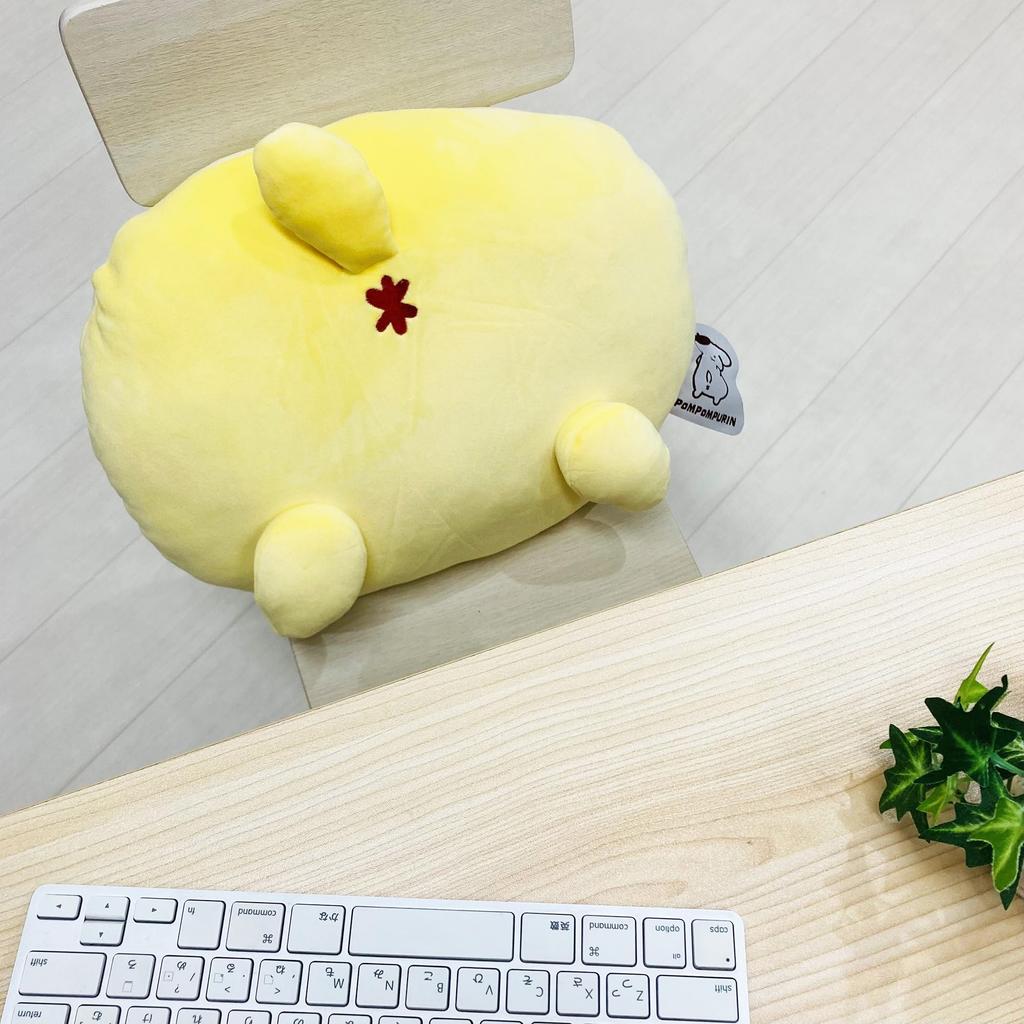 MORIPiLO Body Sanrio Characters Pompompurin Micro Plush Nap by Morishita Makura Pillow, (Soft Die-Cut Cushion), Skin-Friendly Fabric, Toy, Pillow,