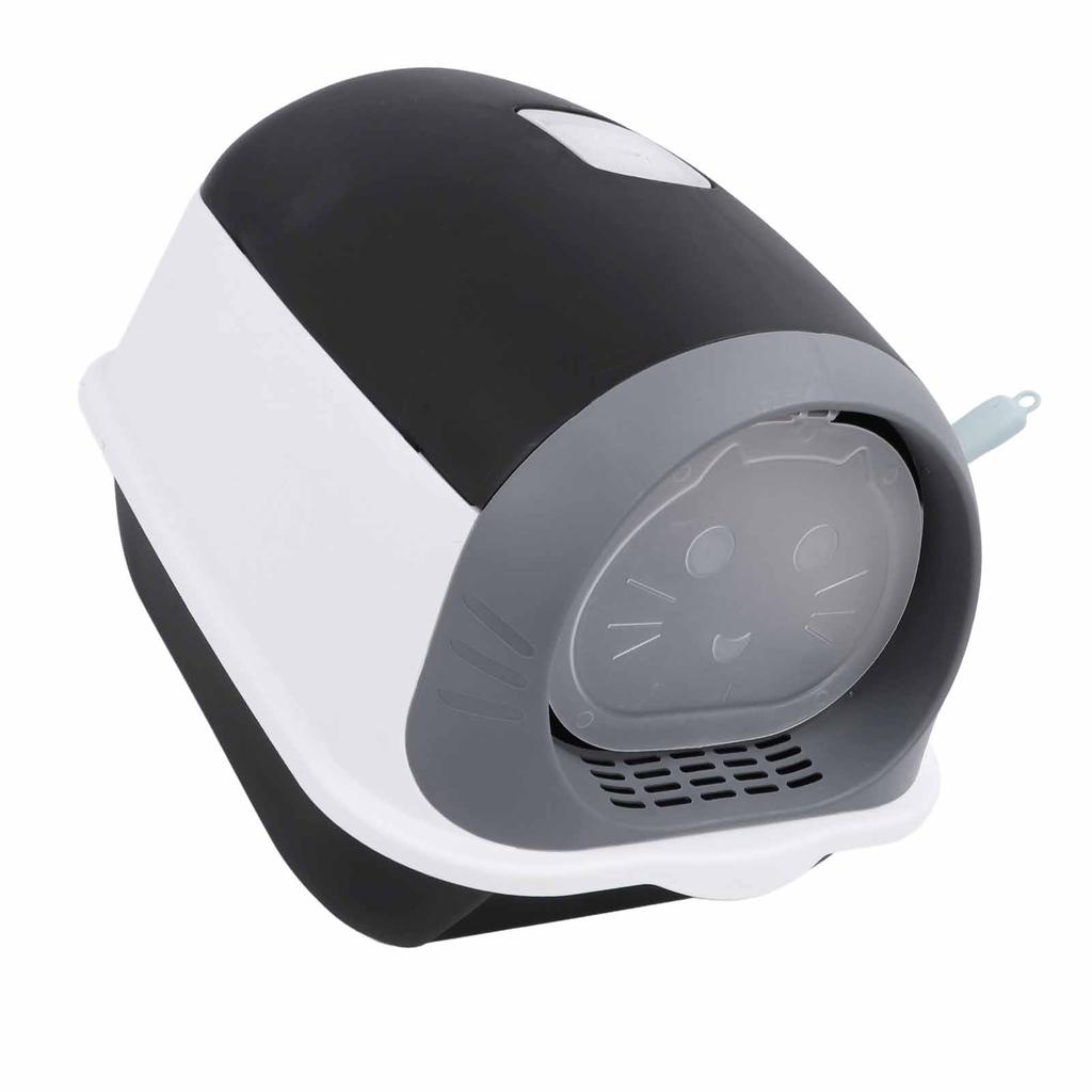 Enclosed Plastic Litter Box Extra Large Odor Resistant Easy Cleaning Covered Kitty Litter Box with Scoop for Indoor Cats