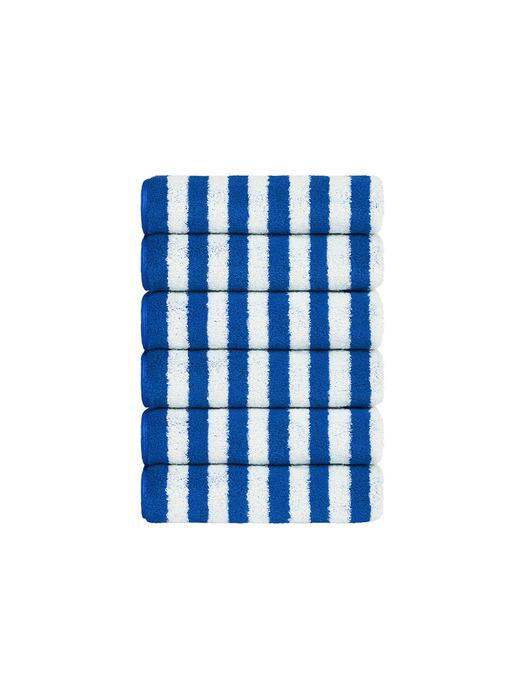 TETO 6P Striped Blue Supima Towel 230g Blue 230g