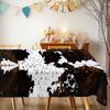 Cow Print Rectangle Table Cloth for Table Decortion Holiday Party Waterproof Reusable Tablecloth for Tables Kitchen Dining