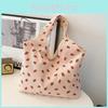 Trendy 2024 Canvas Strawberry Tote Bag Fashionable Soft Shoulder Bag For Women