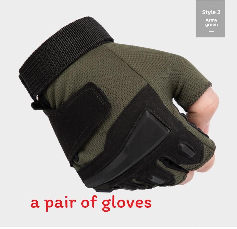 

Tactical Gloves For Men With Nonslip Grip Summer Outdoor Fitness Riding Gear ArmyGreen