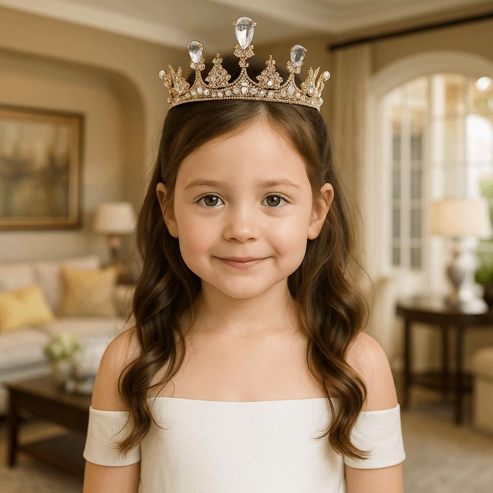 Elegant Girls Crystal Crown Luxury Bride Headbands Hair Accessories Wedding Tiaras Gift