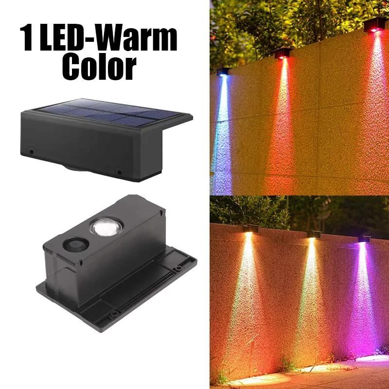 LED Solar Garden Lights Outdoor Garden Square Wall Lamp IP65 Waterproof Solar Powered Light Yard Balcony Fence Decoration Lamps