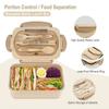 Compartment Lunch Box Portable Kids Students Office Bento Box With Fork and Spoon Microwave Food Storage Container for Picnic