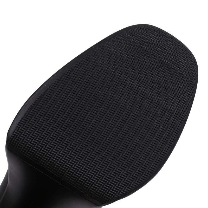 Women's High-heeled Single Shoes Waterproof Table Thick-heeled Four-season Shoes Large Size Simple Large Size Low-top Shoes