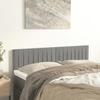 VidaXL 2x Headboards Bedroom Furniture Bed Accessories Single Bed Heads Interior Bed Frame Heads Light Grey 346250