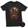 T-shirt Homme Coton 100% Graphique Rétro Horreur de Noël Monstre Poilu Hauts pour Hommes