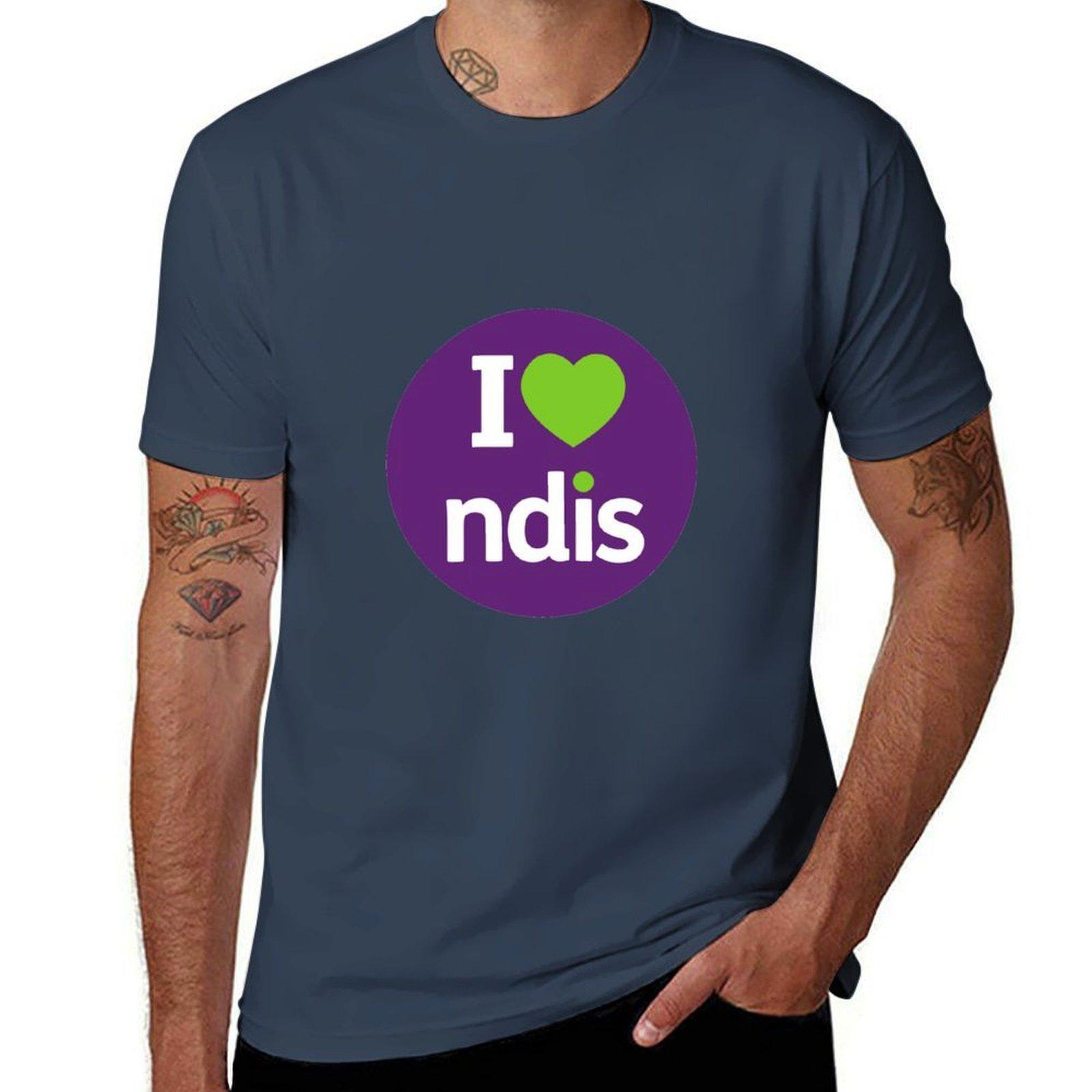 I Love Ndis Unisex Shirt Tshirt Basic Solid Color Casual Tee Shirt S