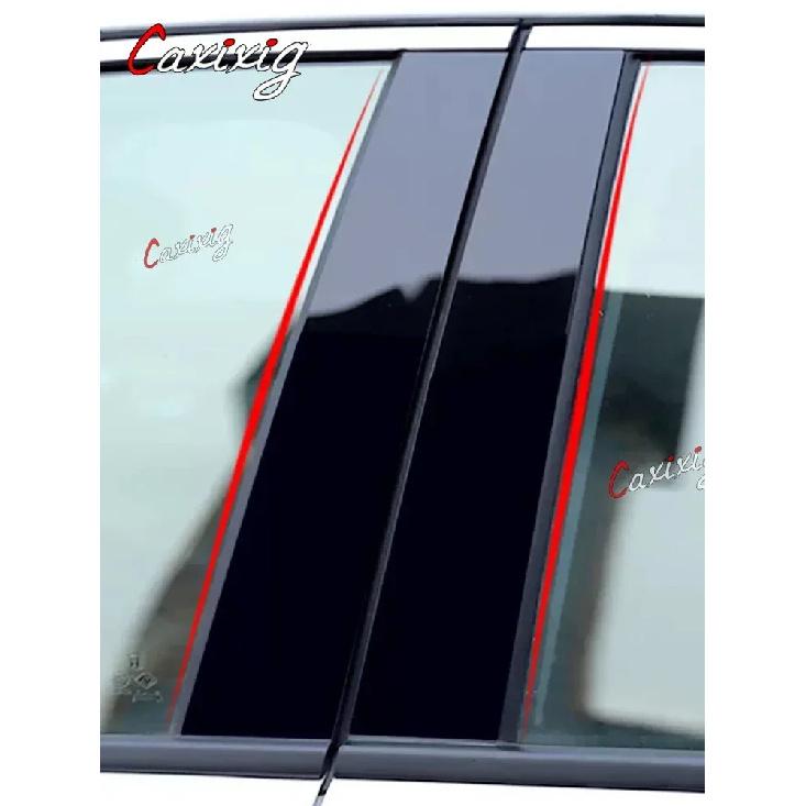 6pcs Glossy Black Car Pillar Posts Door Window Trim Cover Stickers for Chevrolet Malibu Sedan 2013 2014 2015