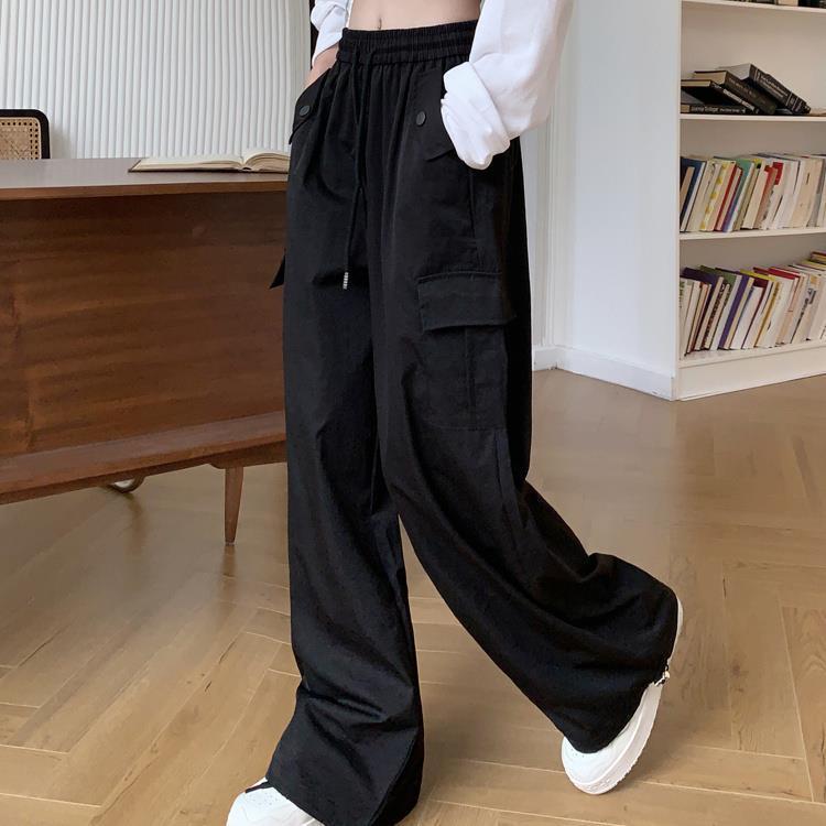 

Plus Size Women s High Waist Wide Leg Work Pants - Slimming, Loose Fit for Pear Shape - Available in Black and Gray 5XL (250-300 lbs) чёрный