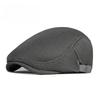 Unisex Summer Mesh Flat Cap Retro British Breathable Ivy Hat Adjustable Solid Color Cabbie Cap Sun Protection Beret for Men Women