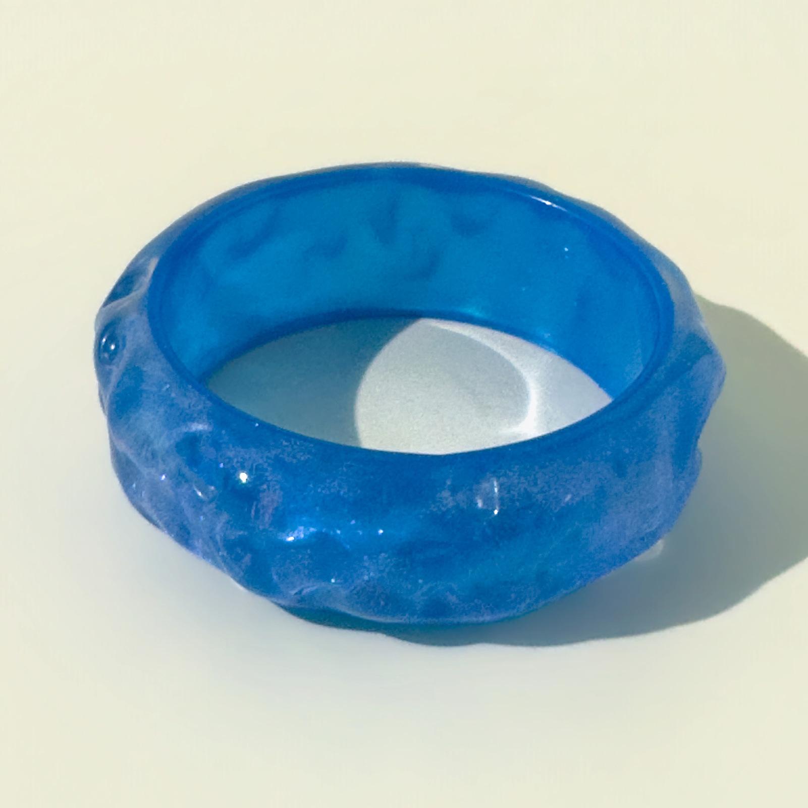 

DIEZI Exaggerated Fashion Round Geometric Resin Acrylic Wide Bangles Fashion Hip Hop Bracelet Bangles For Women Men Jewelry синій