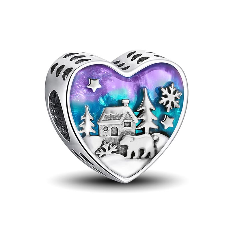 Copper Polar Bear Snowflake Hedgehog Winter Series Charm Bead Fit Diy Bracelet Making Gift Of High Quality Jewelry