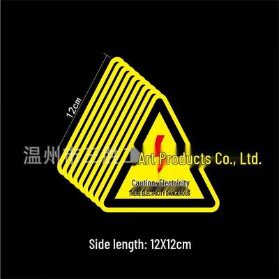 WEZHO Triangular Electrical Hazard Warning Sticker